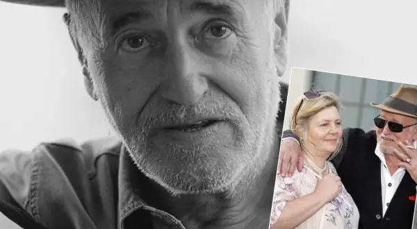 Zbliżenie na twarz mężczyzny w kapeluszu. W tle para, która może być jego rodziną. Ile dzieci ma Nowicki?