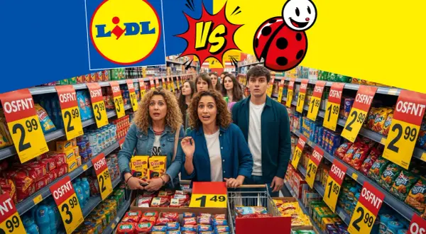 Rodzina w Lidlu zastanawia się, ile kosztuje lokowanie produktu znanej marki w polskiej komedii romantycznej.
