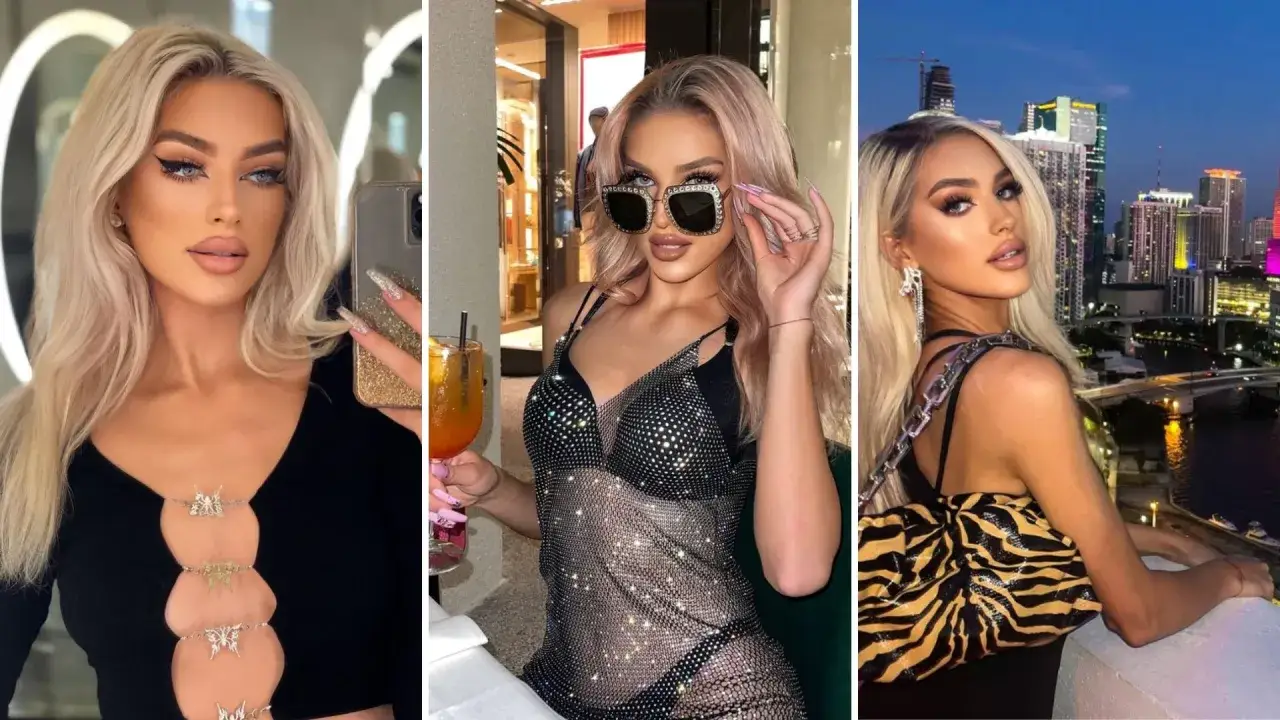 Trzy ujęcia influencerki w stylizacjach. Fani zastanawiają się, dlaczego fani podejrzewają, że związek piosenkarki to ustawka PR-owa.